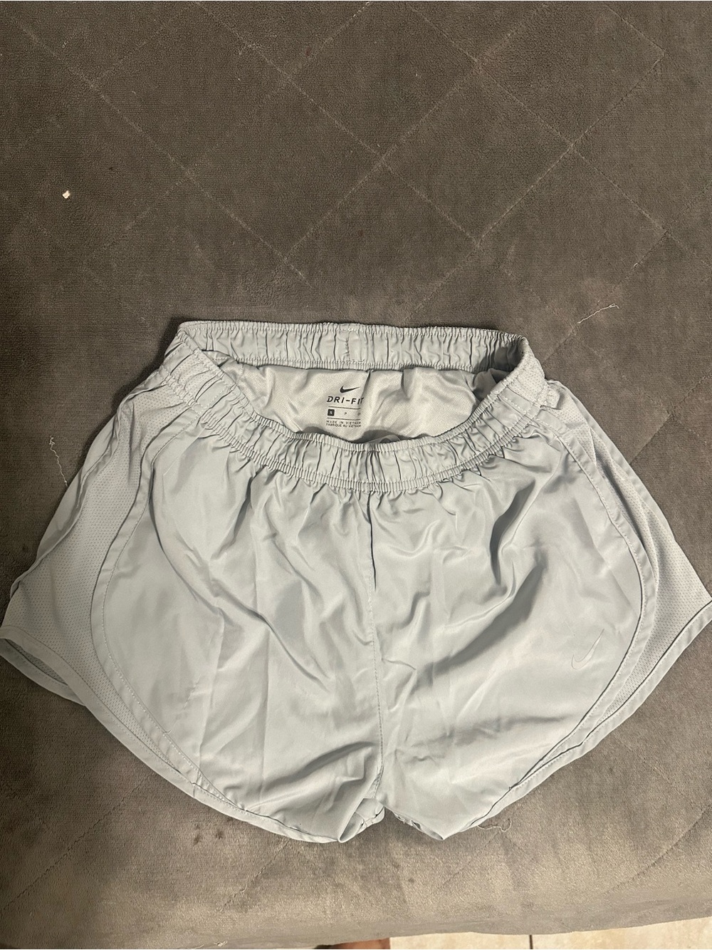 Nike Women's Pale Gray Dri-FIT Athletic Shorts